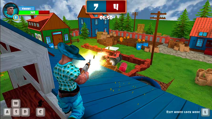 Jogos de FPS com fazendeiros da da franquia Clash 3D